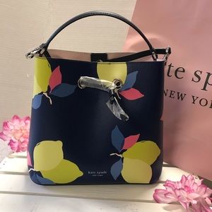 NEW Kate Spade Eva Lemon Zest Large Bucket Bag